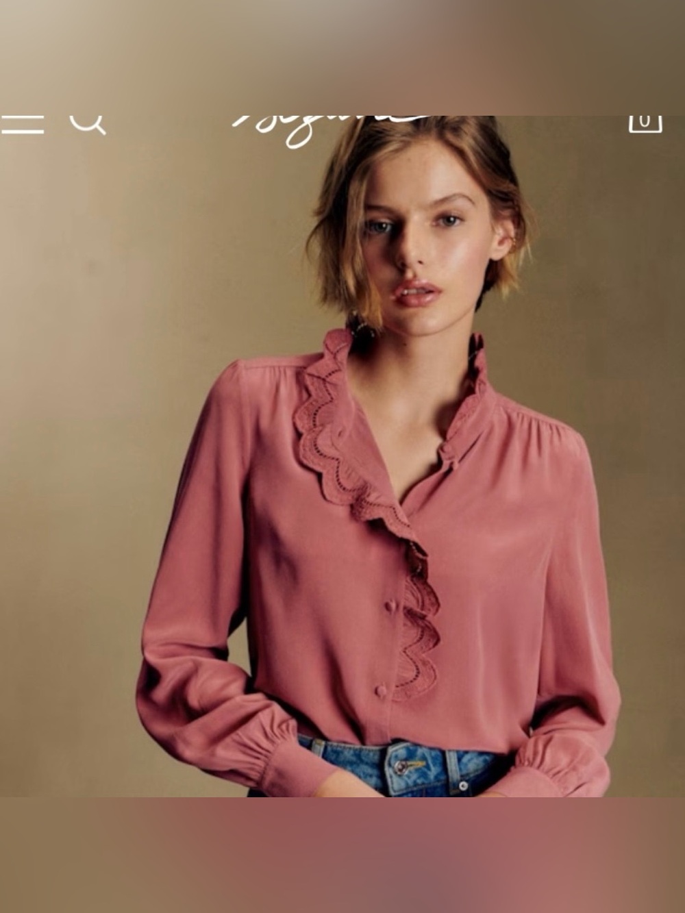 Sézane Elegant silk blouse Chlo model, Sizes: FR 38/UK 10/US6